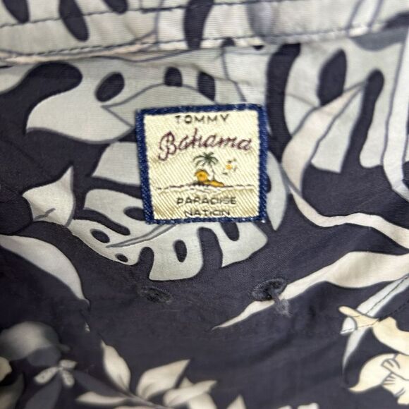 Tommy Bahama Relax Swim Trunks Black & White Hawaiian Print M - Picture 7 of 10